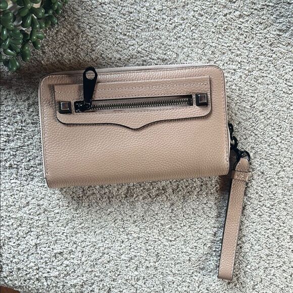 Rebecca Minkoff Taupe Leather Wristlet Wallet - Picture 3 of 16